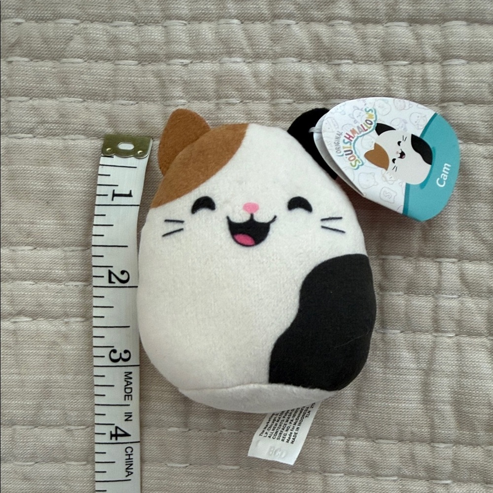 McDonald’s Squishmallows 3” Cam Cat Plush in Black, White, and Brown